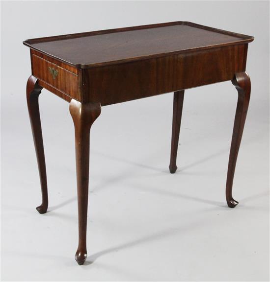 A George III mahogany rectangular silver table, W.2ft 7in.